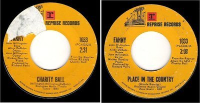 Fanny / Charity Ball (1971) / Reprise 1033 (Single, 7&quot; Vinyl)