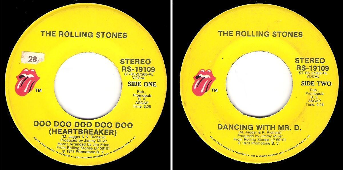 Rolling Stones, The / Doo Doo Doo Doo Doo (Heartbreaker) (1973) / Rolling  Stones RS-19109 (Single, 7" Vinyl)