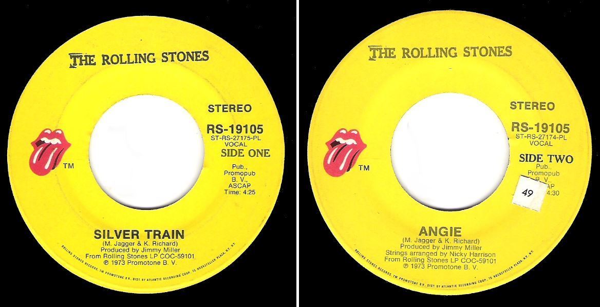 Rolling Stones, The / Silver Train (1973) / Rolling Stones RS-19105 (Single, 7&quot; Vinyl)