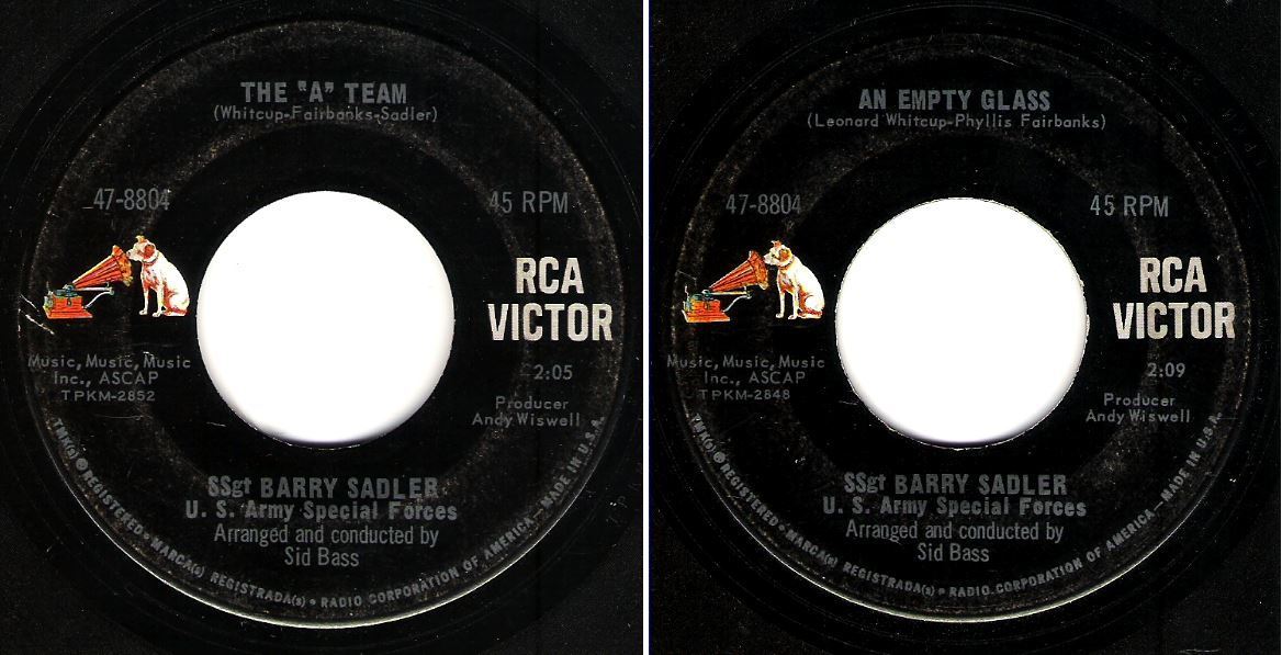 Sadler, Barry (SSGT) / The &quot;A&quot; Team (1966) / RCA Victor 47-8804 (Single, 7&quot; Vinyl)
