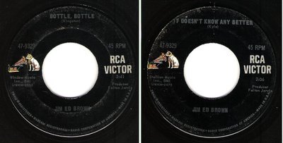 Brown, Jim Ed / Bottle, Bottle (1967) / RCA Victor 47-9329 (Single, 7&quot; Vinyl)