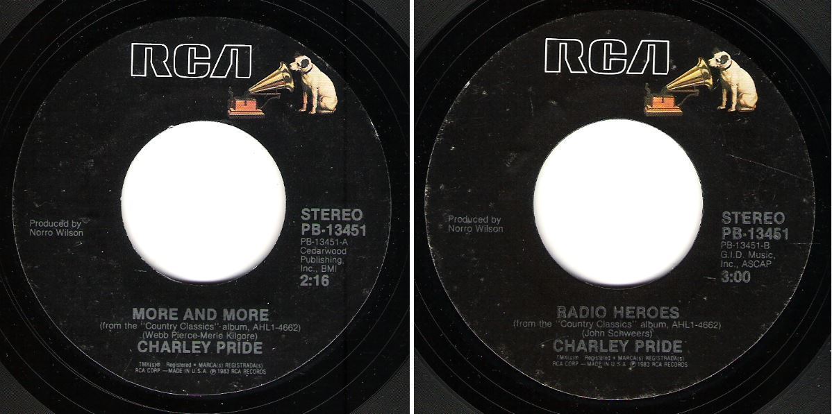 Pride, Charley / More and More (1983) / RCA PB-13451 (Single, 7&quot; Vinyl)