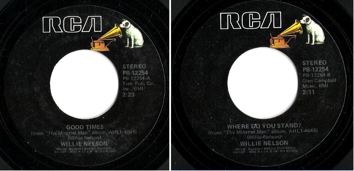Nelson, Willie / Good Times (1981) / RCA PB-12254 (Single, 7" Vinyl)