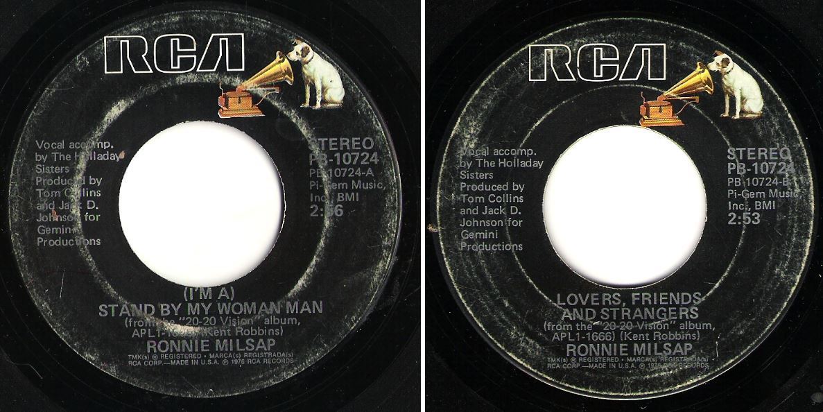 Milsap, Ronnie / (I&#39;m a) Stand By My Woman Man (1976) / RCA PB-10724 (Single, 7&quot; Vinyl)