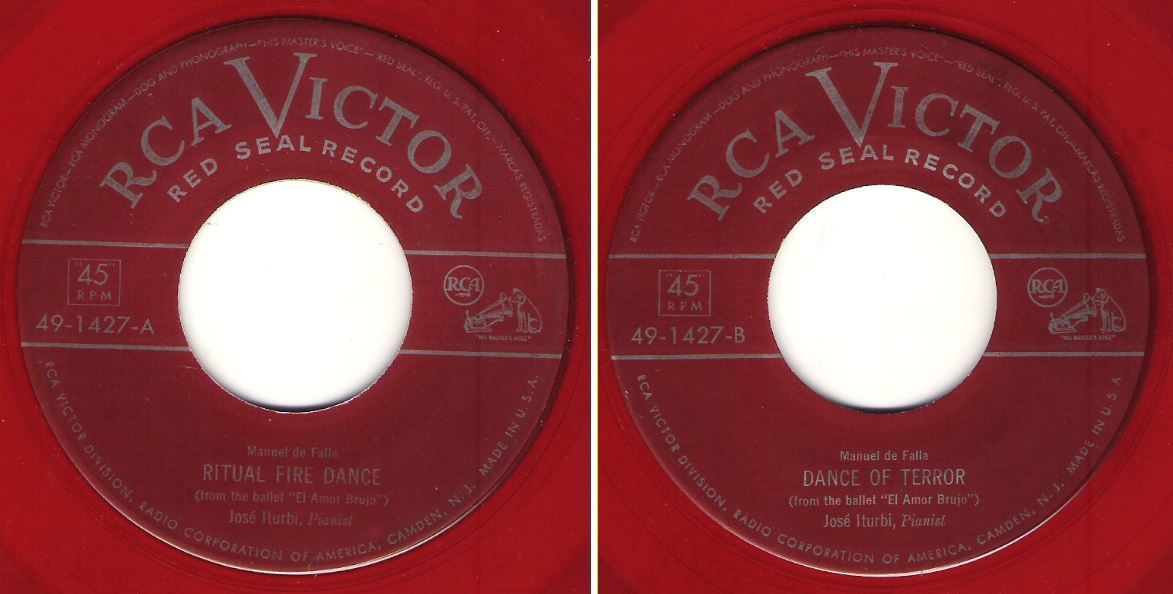 Iturbi, Jose / Ritual Fire Dance / RCA Victor (Red Seal) 49-1427 (Single, 7" Red Vinyl)