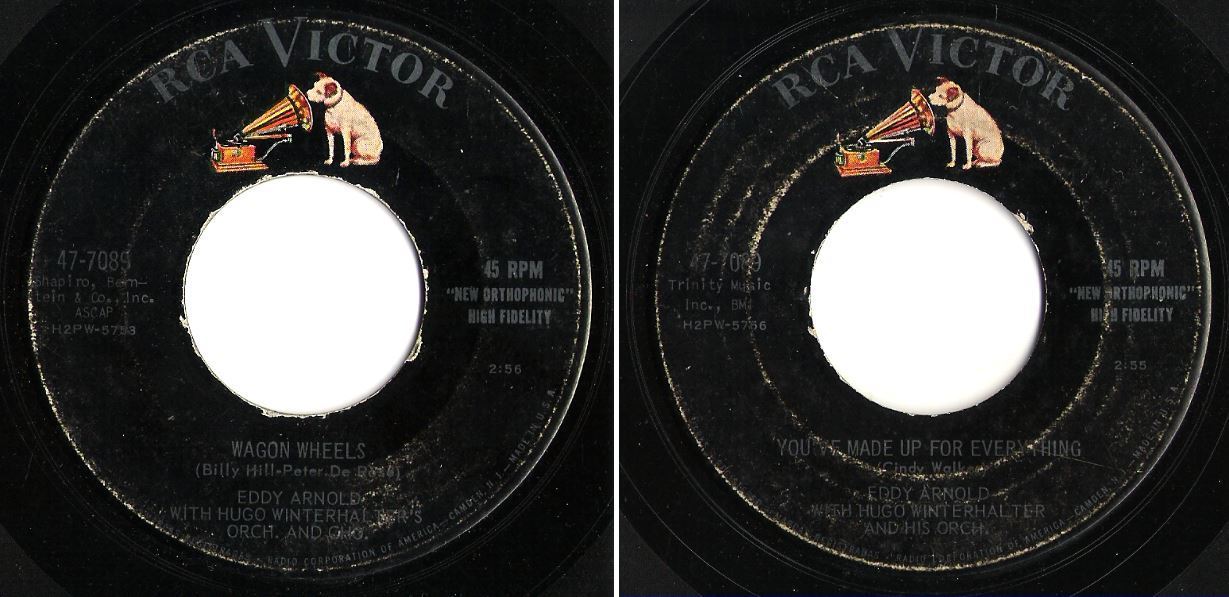 Arnold, Eddy / Wagon Wheels (1957) / RCA Victor 47-7089 (Single, 7" Vinyl)