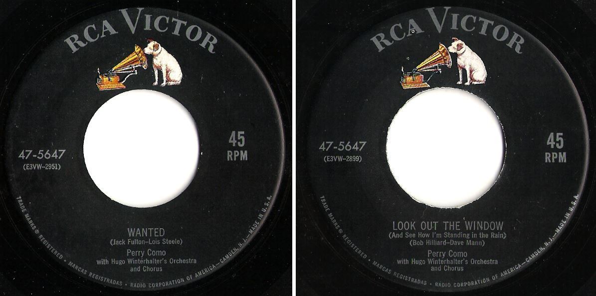 Como, Perry / Wanted (1954) / RCA Victor 47-5647 (Single, 7" Vinyl)