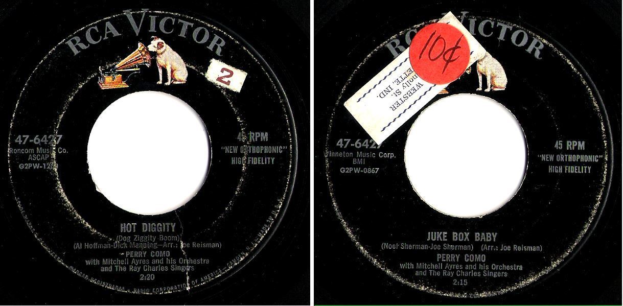 Como, Perry / Hot Diggity (Dog Ziggity Boom) (1956) / RCA Victor 47-6427 (Single, 7" Vinyl)