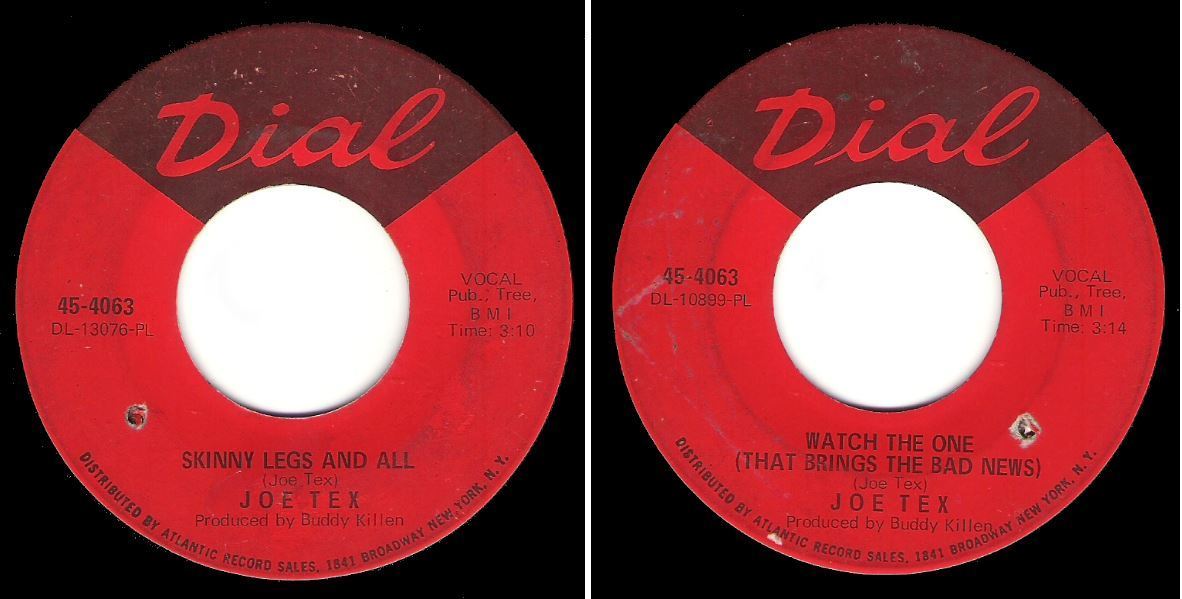 Tex, Joe / Skinny Legs and All (1967) / Dial 45-4063 (Single, 7" Vinyl)