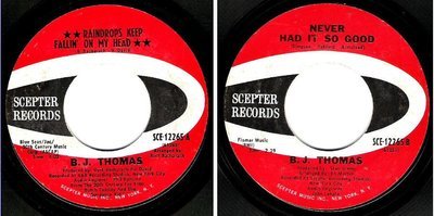 Thomas, B.J. / Raindrops Keep Fallin&#39; On My Head (1969) / Scepter SCE-12265 (Single, 7&quot; Vinyl)