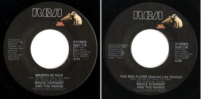 Hornsby, Bruce (+ The Range) / Mandolin Rain (1986) / RCA 5087-7-R (Single, 7&quot; Vinyl)
