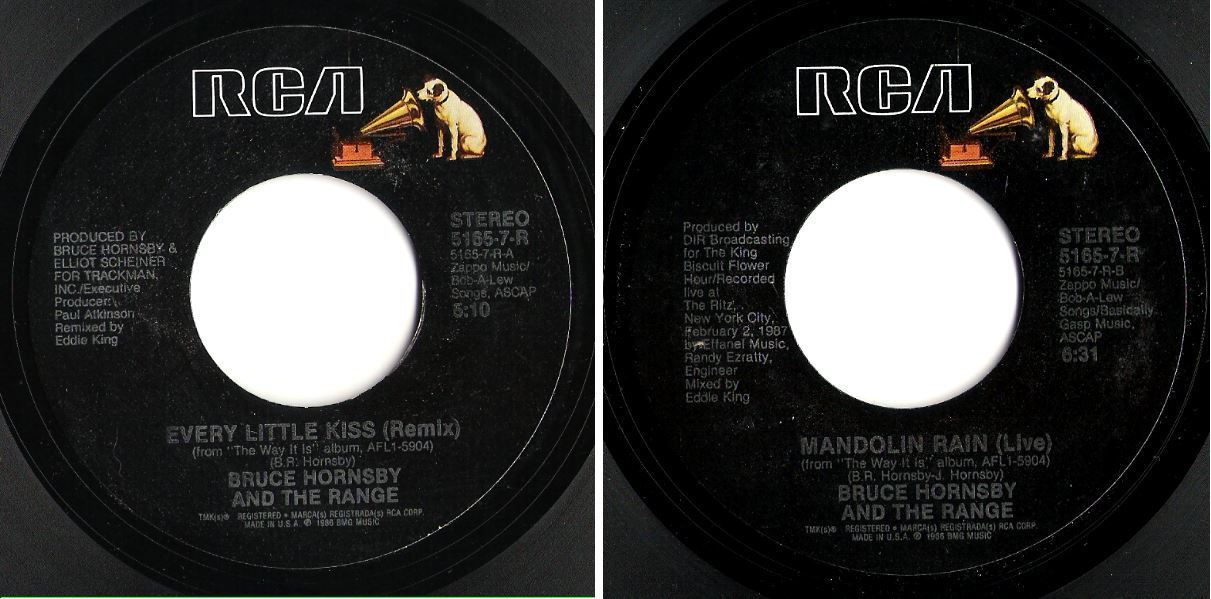 Hornsby, Bruce (+ The Range) / Every Little Kiss (Remix) (1987) / RCA 5165-7-R (Single, 7&quot; Vinyl)