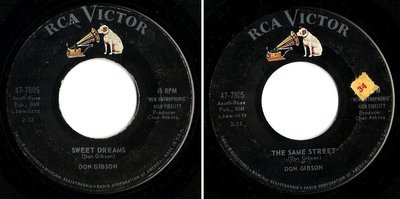 Gibson, Don / Sweet Dreams (1960) / RCA Victor 47-7805 (Single, 7&quot; Vinyl)