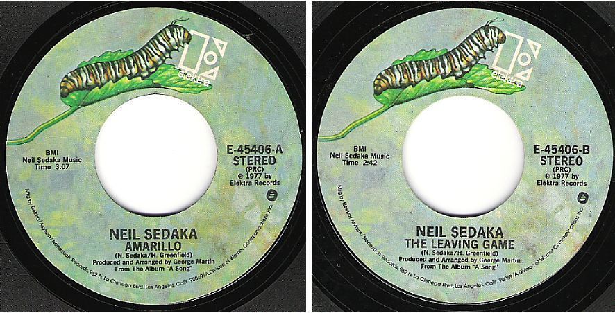 Sedaka, Neil / Amarillo (1977) / Elektra E-45406 (Single, 7" Vinyl)