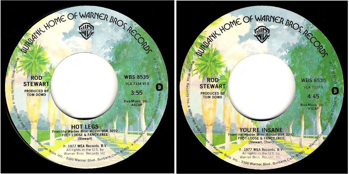 Stewart, Rod / Hot Legs (1977) / Warner Bros. WBS-8535 (Single, 7&quot; Vinyl)