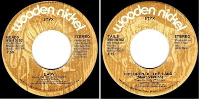 Styx / Lady (1974) / Wooden Nickel WB-10102 (Single, 7&quot; Vinyl)