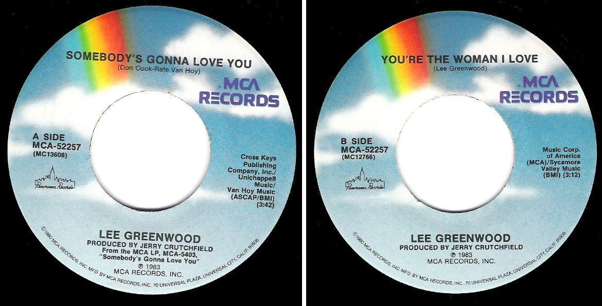 Greenwood, Lee / Somebody's Gonna Love You (1983) / MCA 52257 (Single, 7" Vinyl)