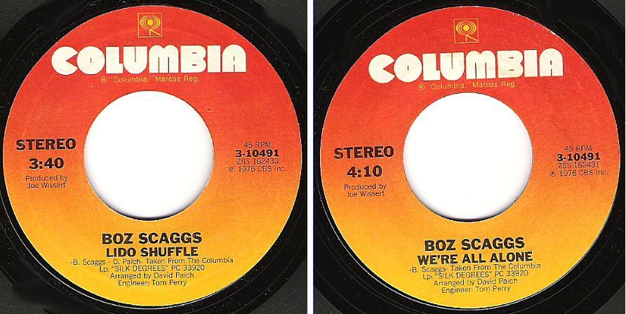 Scaggs, Boz / Lido Shuffle (1976) / Columbia 3-10491 (Single, 7&quot; Vinyl)