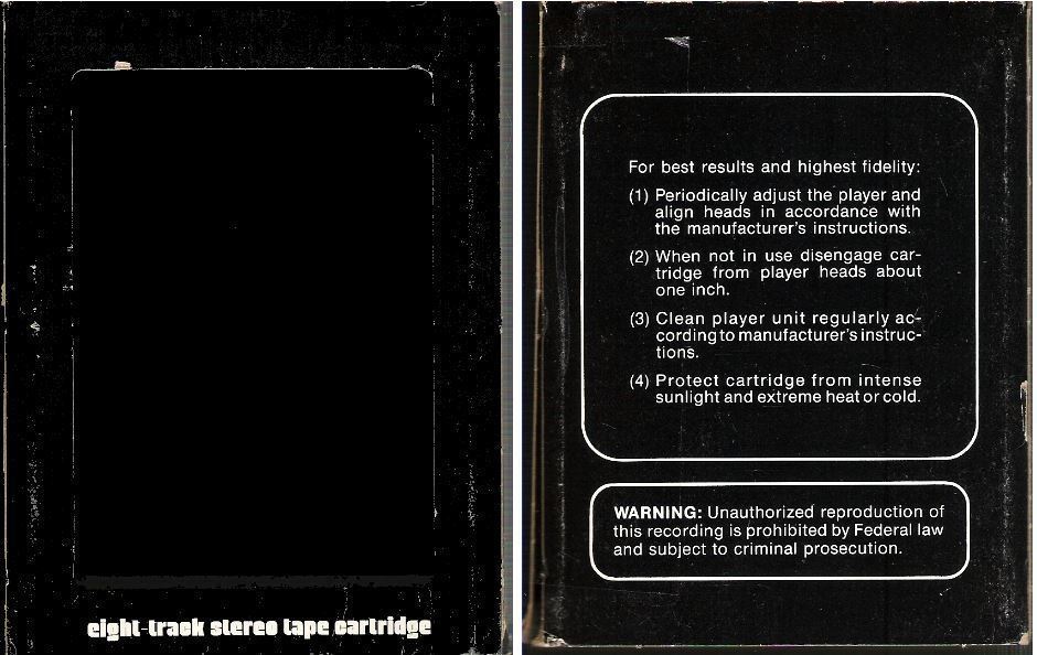 Generic / Black with White Lettering (8-Track Tape Sleeve)
