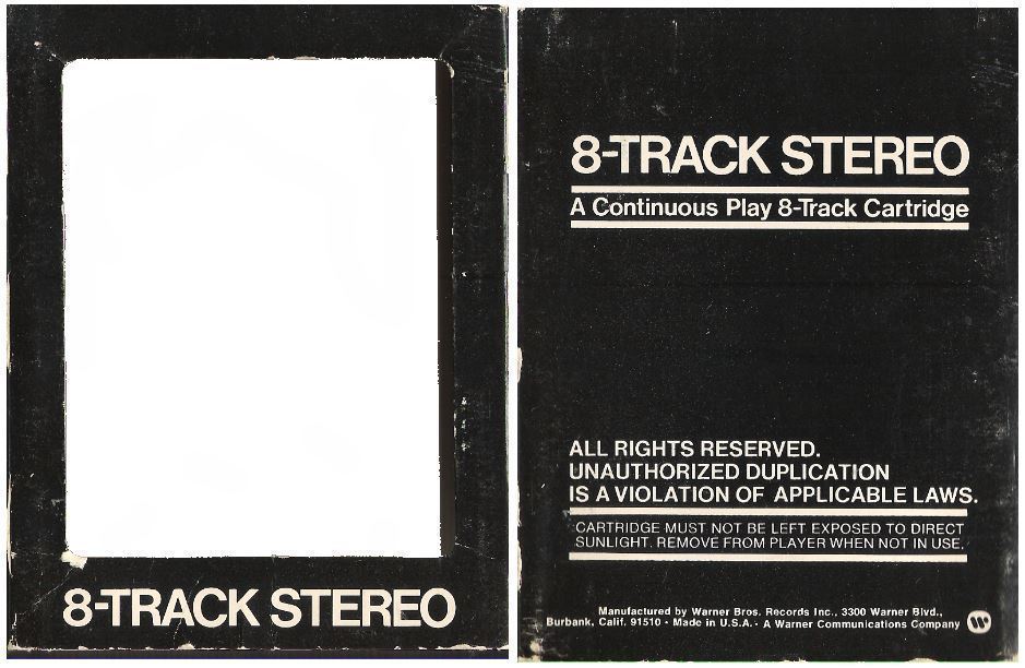 Warner Bros. / Black with White Lettering (8-Track Sleeve)