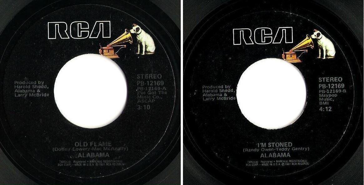 Alabama / Old Flame (1981) / RCA PB-12169 (Single, 7" Vinyl)