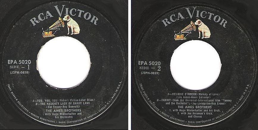 Ames Brothers, The / You, You, You + 3 (1958) / RCA Victor EPA-5020 (EP, 7" Vinyl)