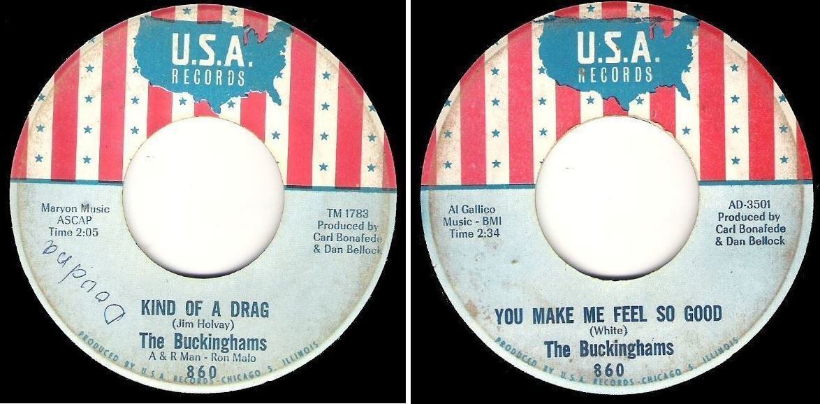 Buckinghams, The / Kind Of a Drag (1966) / U.S.A. Records 860 (Single, 7" Vinyl)