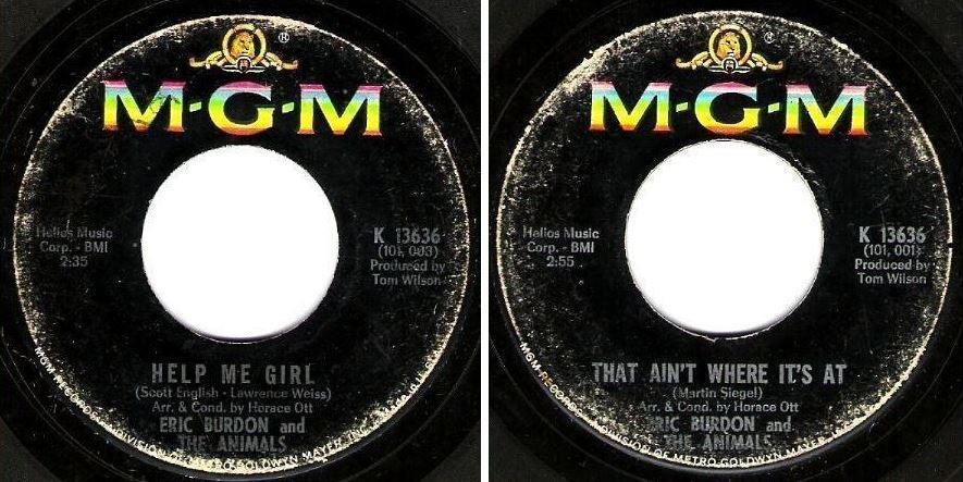 Burdon, Eric (+ The Animals) / Help Me Girl (1966) / MGM K-13636 (Single, 7" Vinyl)