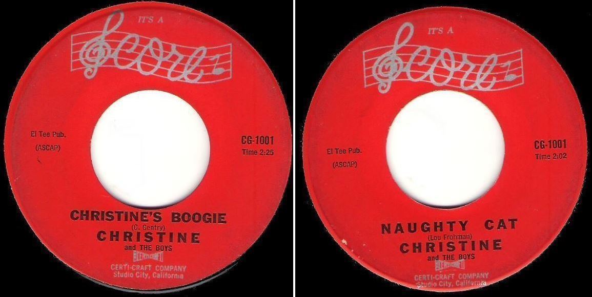 Christine and The Boys / Christine's Boogie (1965) / (It's a) Score CG-1001 (Single, 7" Vinyl)
