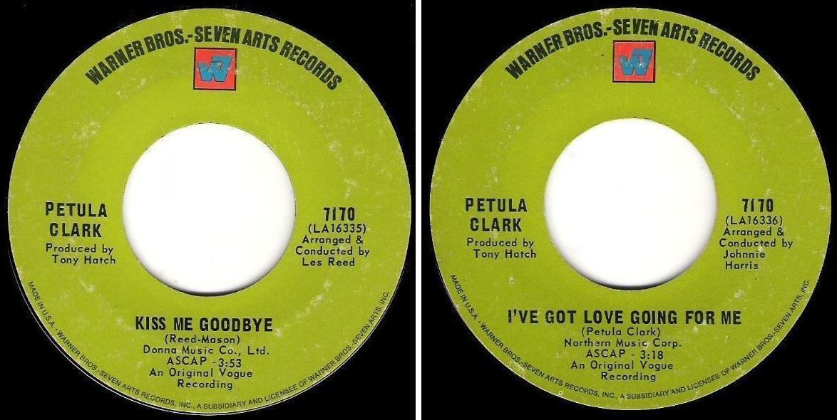 Clark, Petula / Kiss Me Goodbye (1968) / Warner Bros. 5661 (Single, 7" Vinyl)