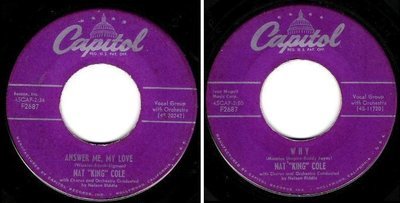 Cole, Nat King / Answer Me, My Love (1953) / Capitol F2687 (Single, 7&quot; Vinyl)