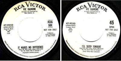Damone, Vic / It Makes No Difference (1967) / RCA Victor 47-9250 (Single, 7&quot; Vinyl) / Promo
