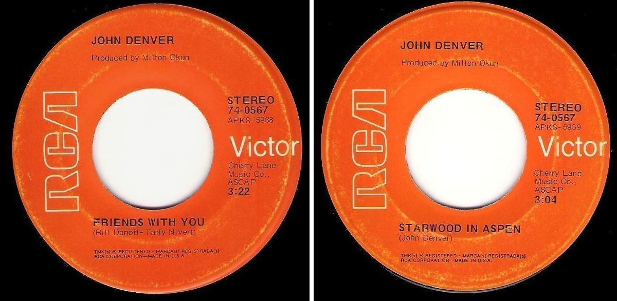 Denver, John / Friends With You (1971) / RCA Victor 74-0567 (Single, 7" Vinyl)