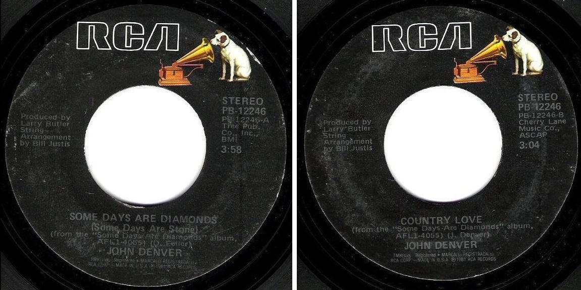 Denver, John / Some Days Are Diamonds (Some Days Are Stone) (1981) / RCA PB-12246 (Single, 7" Vinyl)