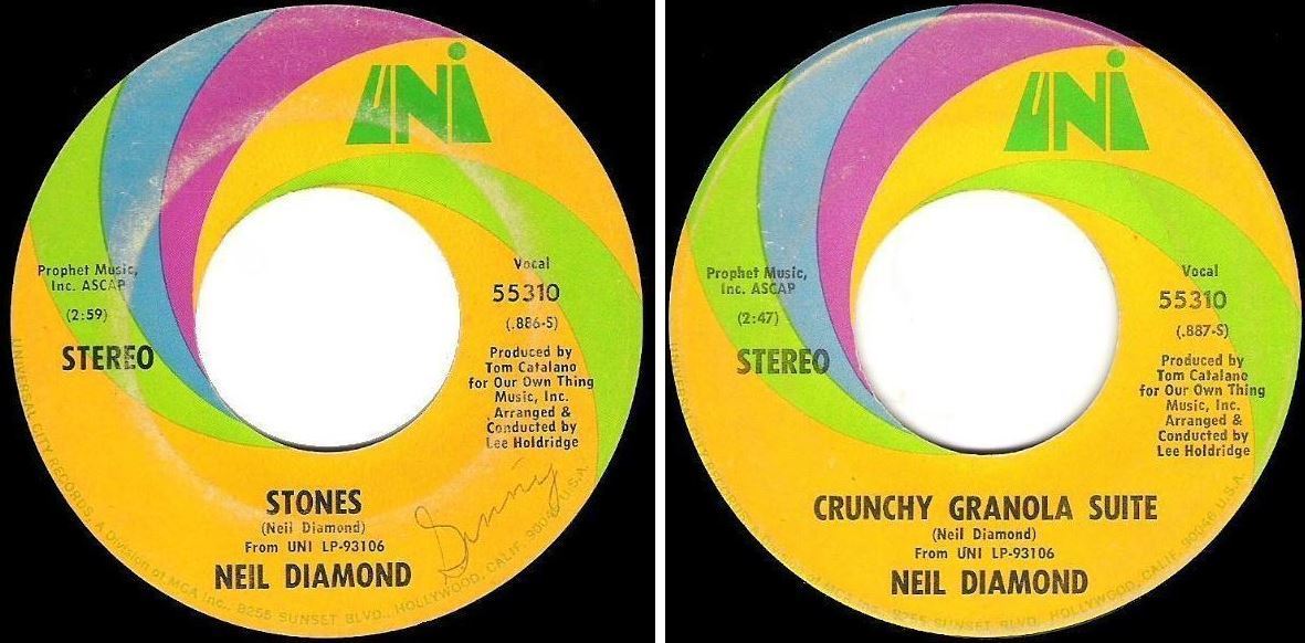 Diamond, Neil / Stones (1971) / Uni 55310 (Single, 7&quot; Vinyl)