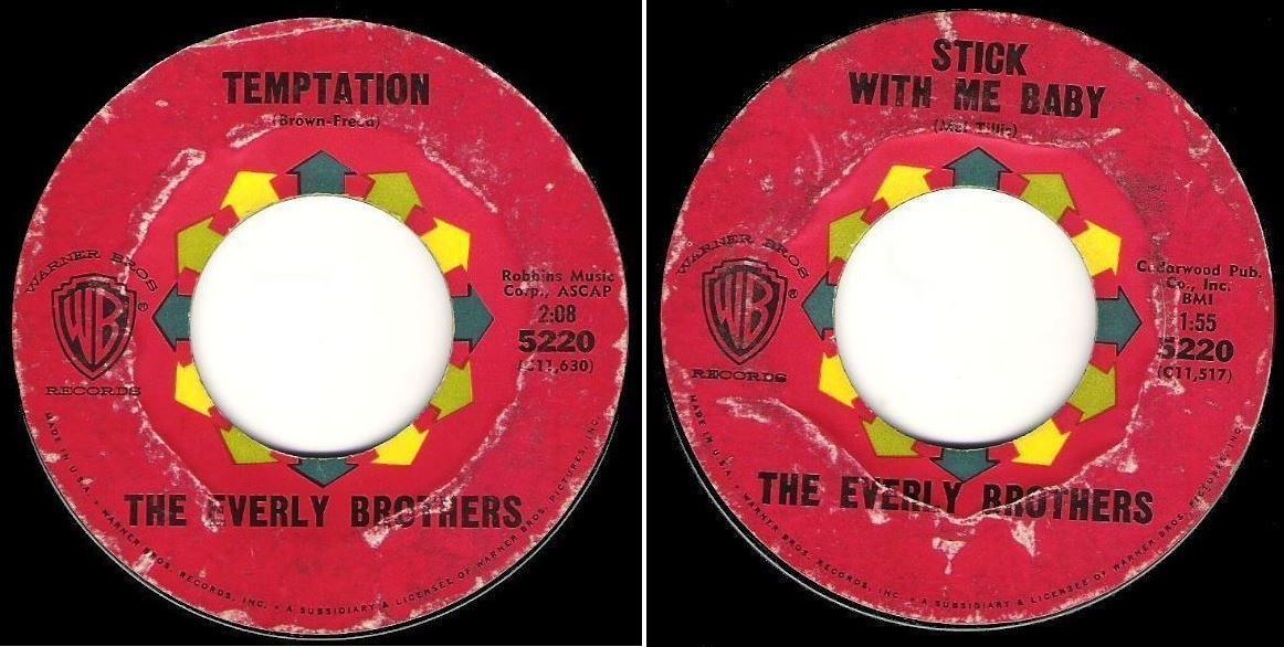 Everly Brothers, The / Temptation (1961) / Warner Bros. 5220 (Single, 7" Vinyl)