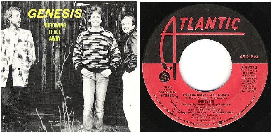 Genesis / Throwing It All Away (1986) / Atlantic 7-89372 (Single, 7" Vinyl)