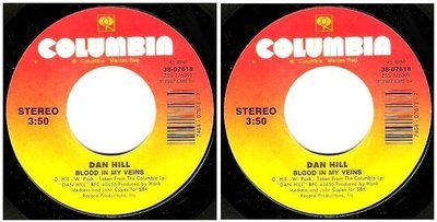 Hill, Dan / Never Thought (That I Could Love) (1987) / Columbia 38-07618 (Single, 7" Vinyl)