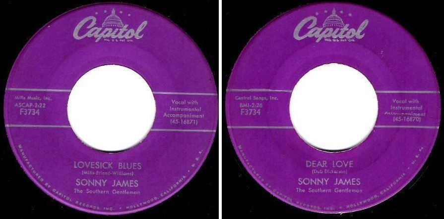 James, Sonny / Lovesick Blues (1957) / Capitol F3734 (Single, 7&quot; Vinyl)