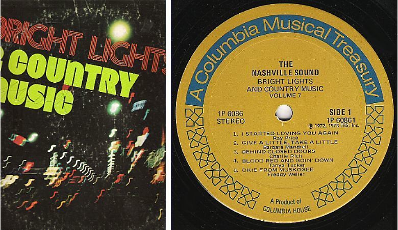 Various Artists / Bright Lights and Country Music - Volume 7 (The Nashville Sound) (1973) / Columbia House 1P-6086