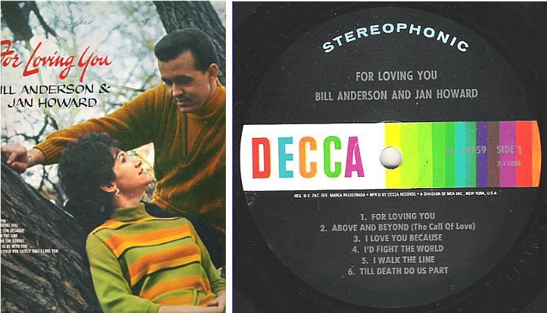 Anderson, Bill (+ Jan Howard) / For Loving You (1967) / Decca DL-74959 (Album, 12" Vinyl)