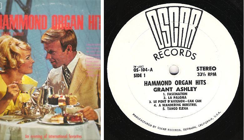 Ashley, Grant / Hammond Organ Hits (1969) / Oscar OS-104 (Album, 12" Vinyl)