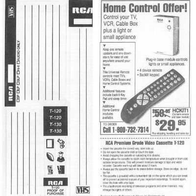Video Tape Labels