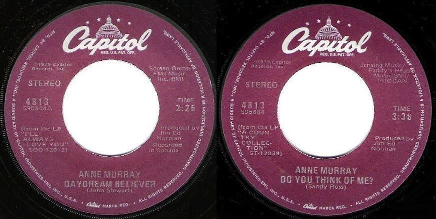 Murray, Anne / Daydream Believer (1979) / Capitol 4813 (Single, 7&quot; Vinyl)