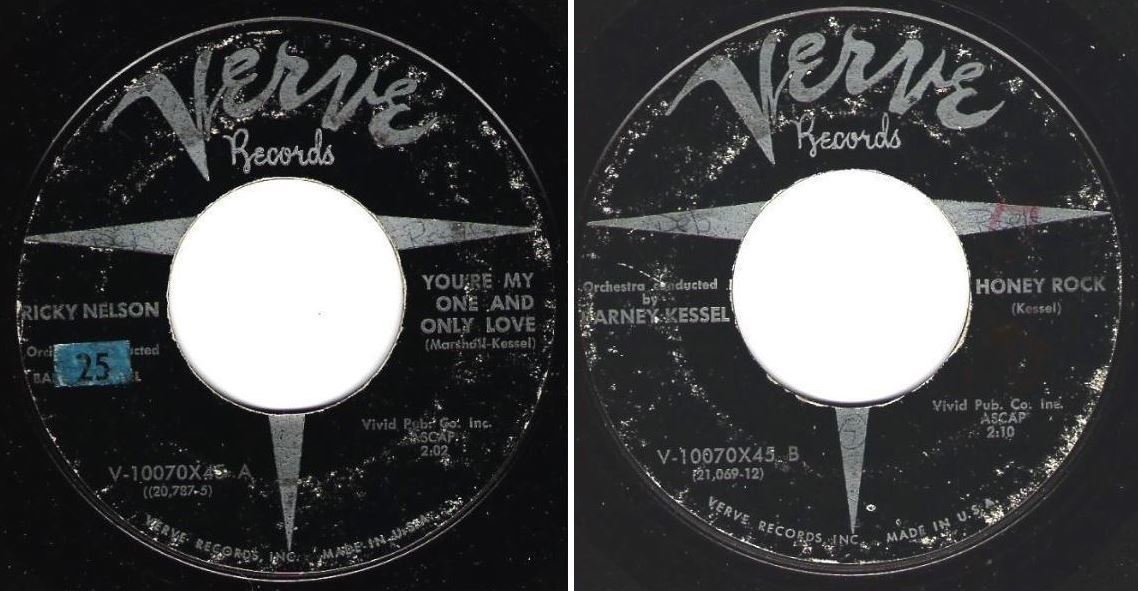 Nelson, Ricky / You're My One and Only Love (1957) / Verve V-10070X45 (Single, 7" Vinyl)