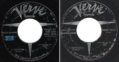 Nelson, Ricky / You&#39;re My One and Only Love (1957) / Verve V-10070X45 (Single, 7&quot; Vinyl)