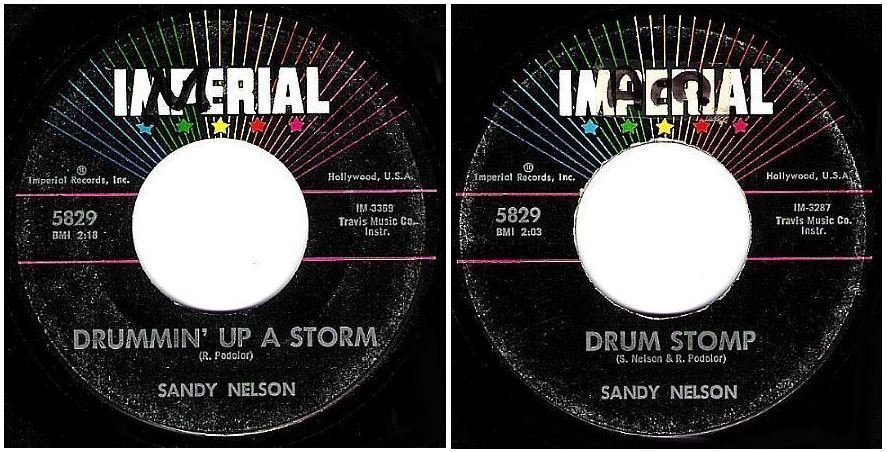Nelson, Sandy / Drummin' Up a Storm (1962) / Imperial 5829 (Single, 7" Vinyl)