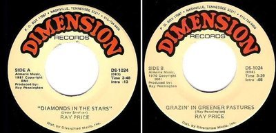 Price, Ray / Diamonds In the Stars (1981) / Dimension DS-1024 (Single, 7&quot; Vinyl)