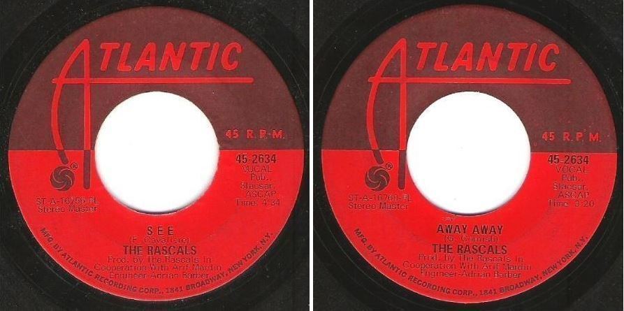 Rascals, The / See (1969) / Atlantic 45-2634 (Single, 7&quot; Vinyl)