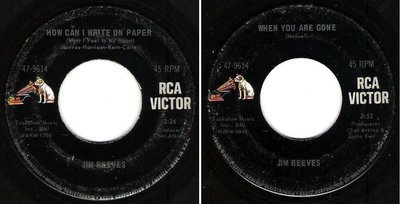 Reeves, Jim / How Can I Write On Paper (What I Feel in My Heart) (1968) / RCA Victor 47-9614 (Single, 7&quot; Vinyl)